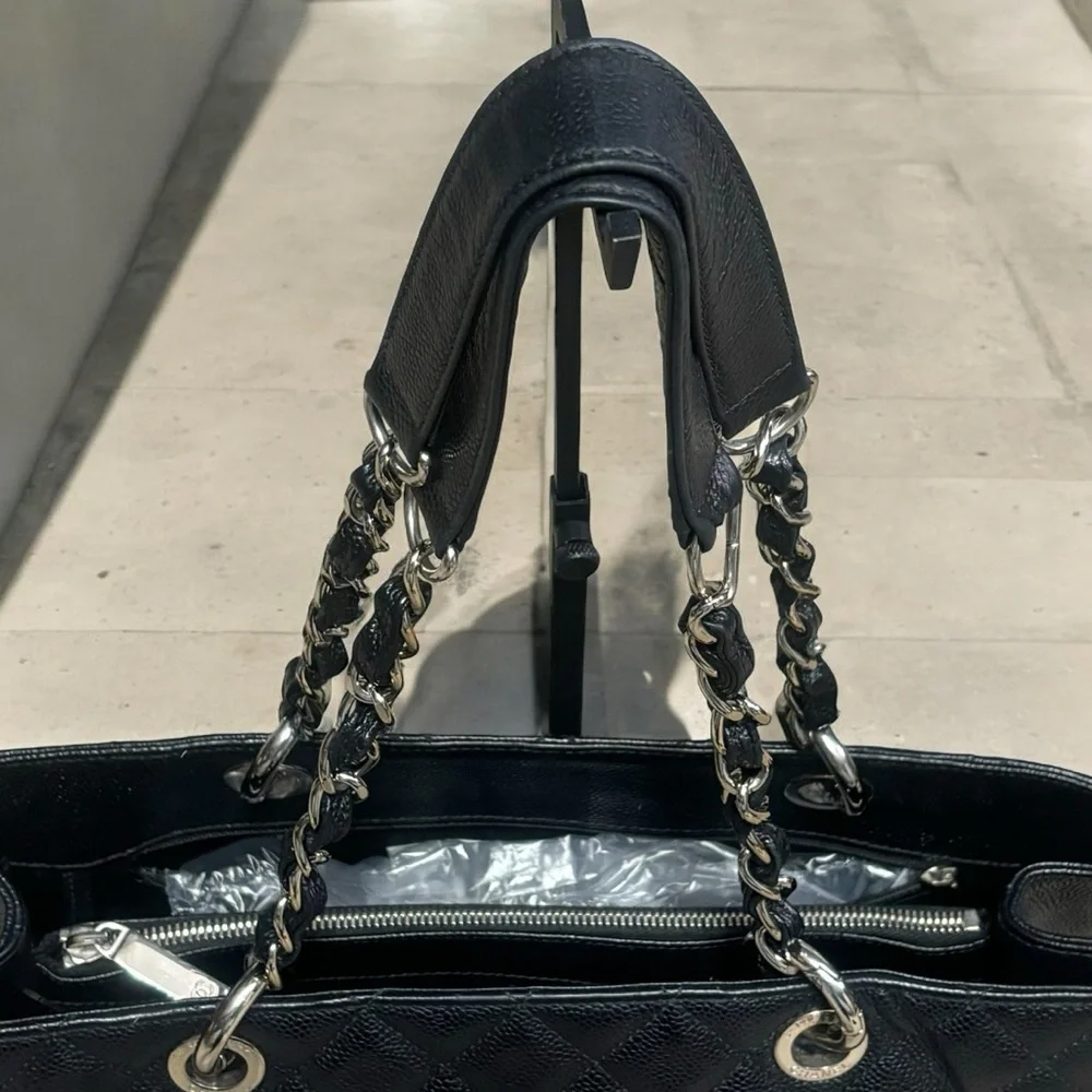 CHANEL caviar leather